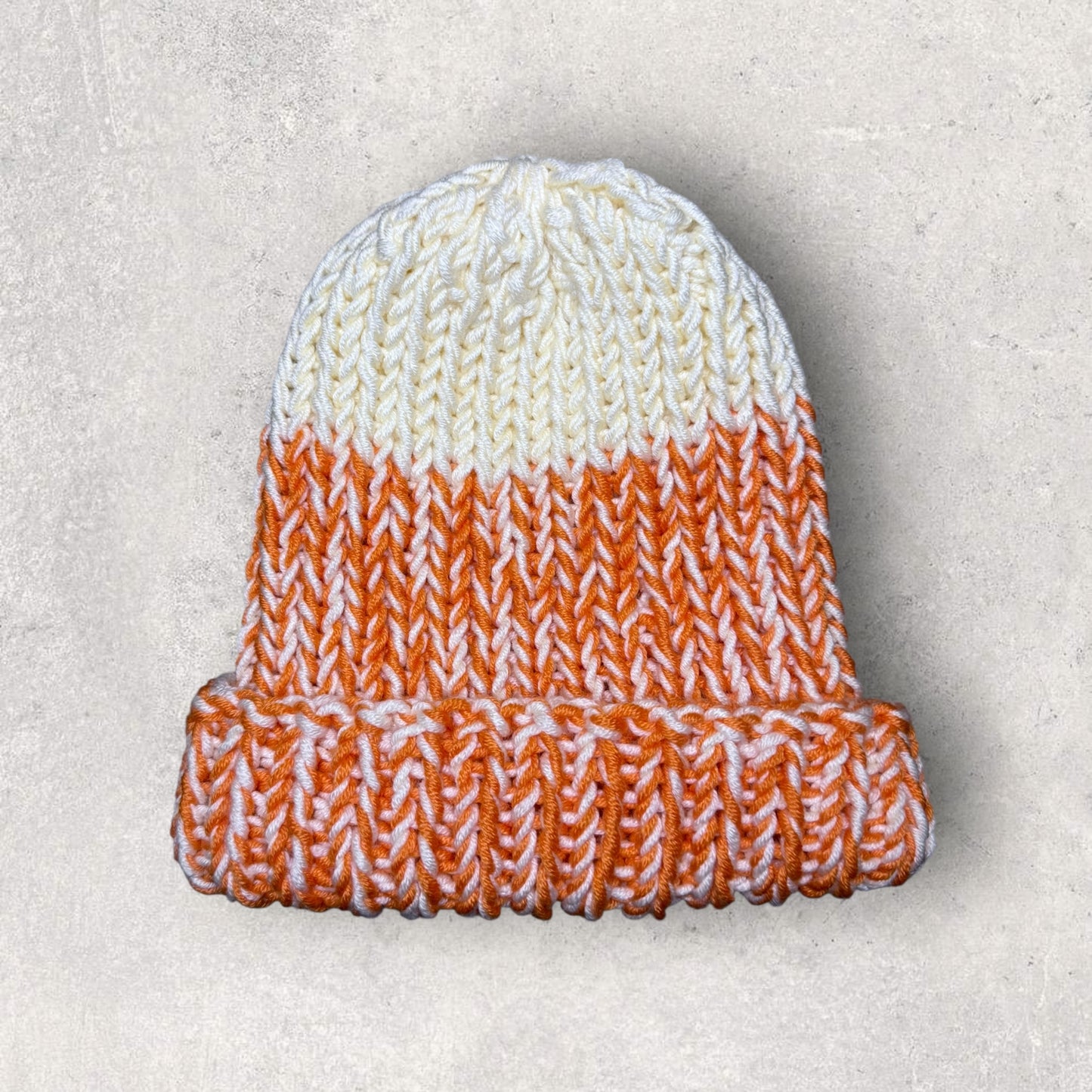Creamsicle Folding Brim Beanie
