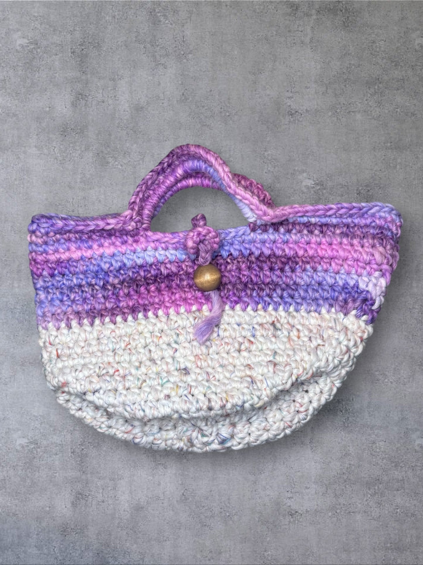 Two Tone Wool Handbag