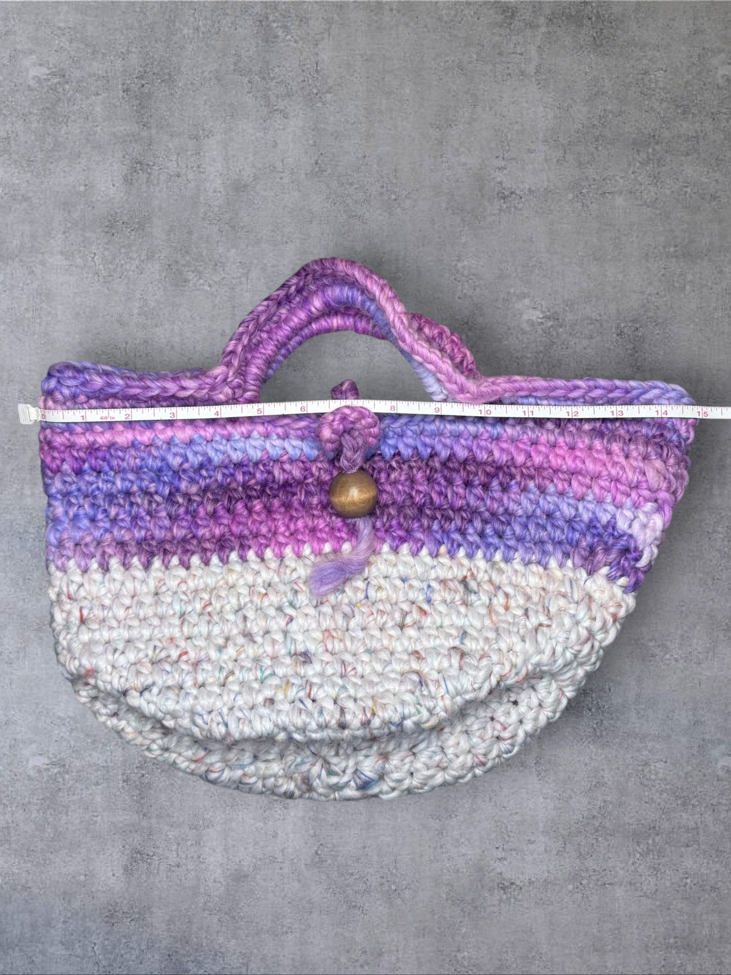 Two Tone Wool Handbag