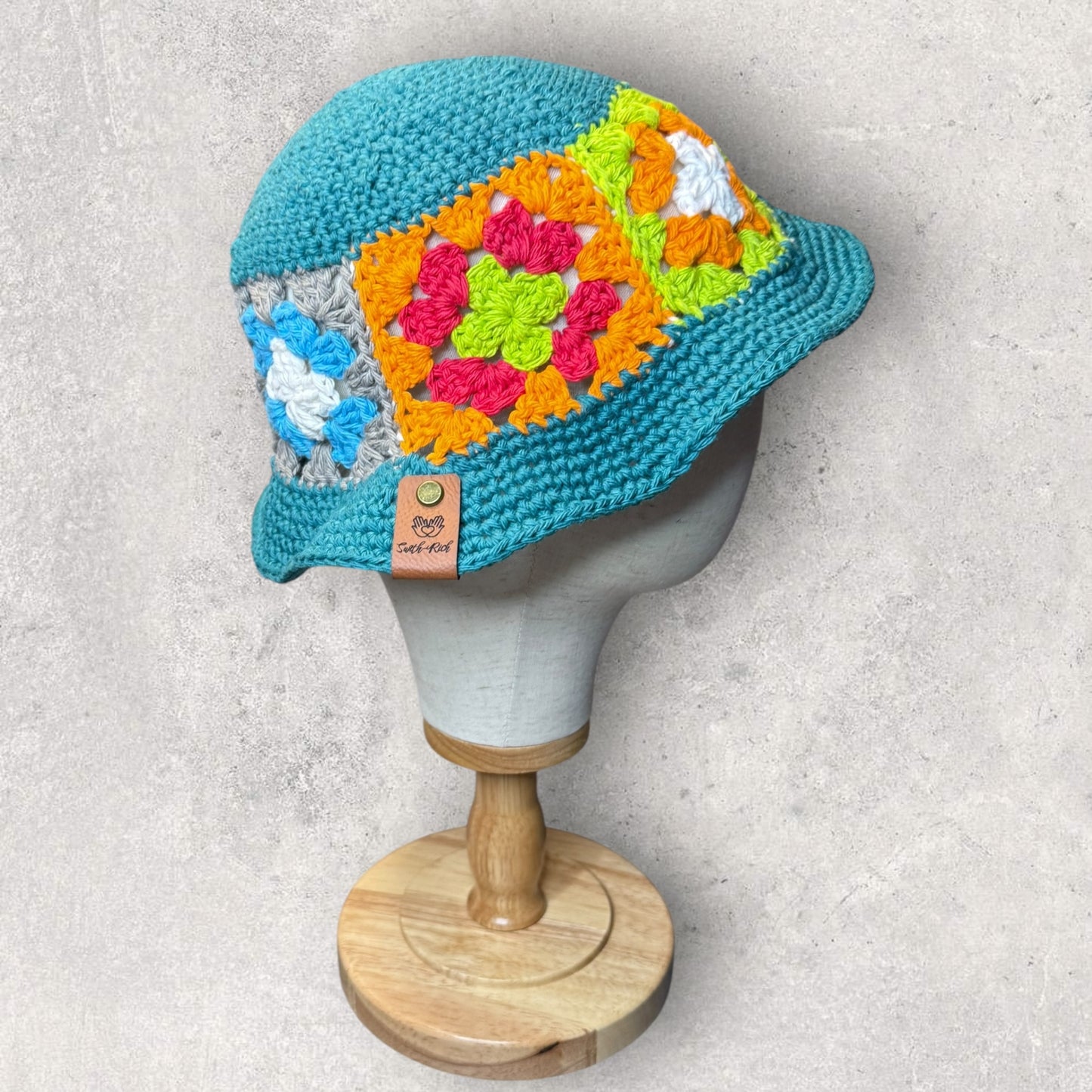 Granny Square Bucket Cap