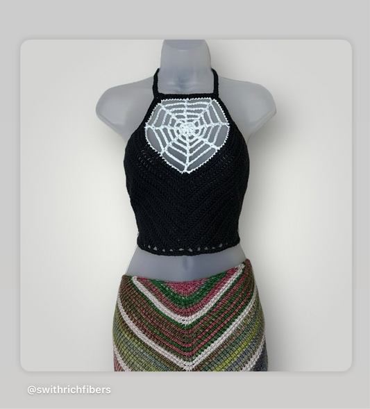 Spider Web Crop Top