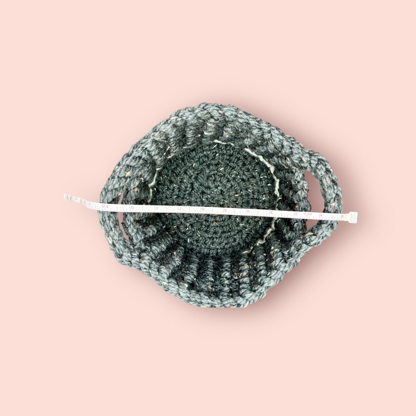 Woven Wool Basket Charcoal
