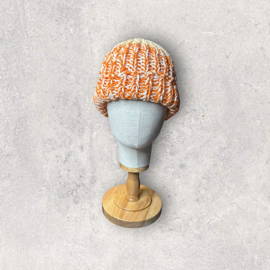Creamsicle Folding Brim Beanie