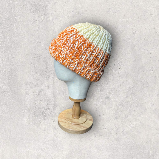 Creamsicle Folding Brim Beanie