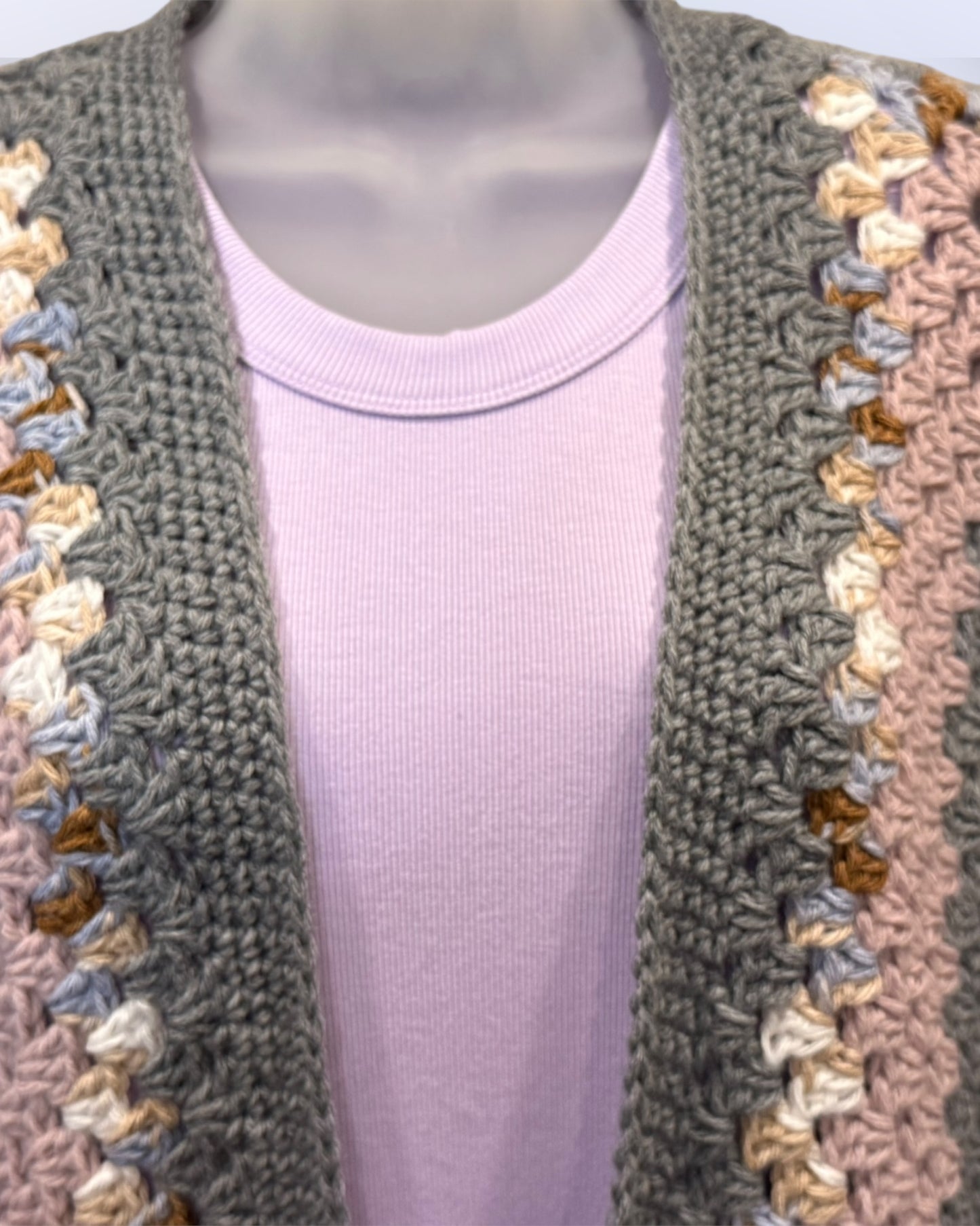 Mossy Lavender Hexagon Cardi
