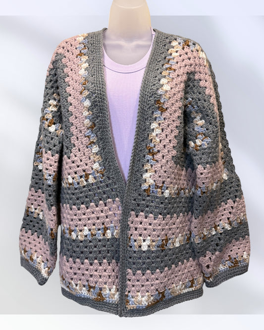 Mossy Lavender Hexagon Cardi