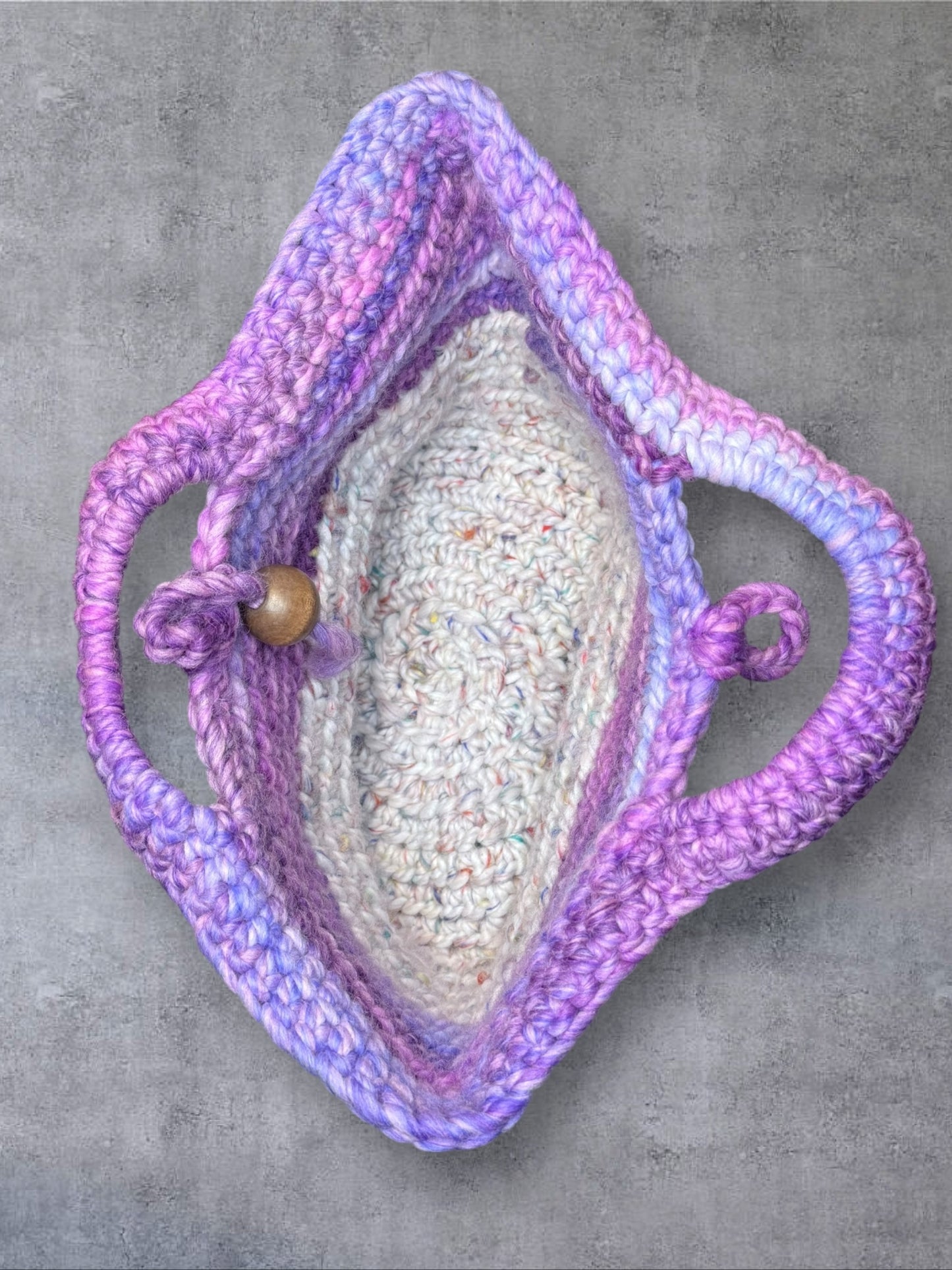 Two Tone Wool Handbag