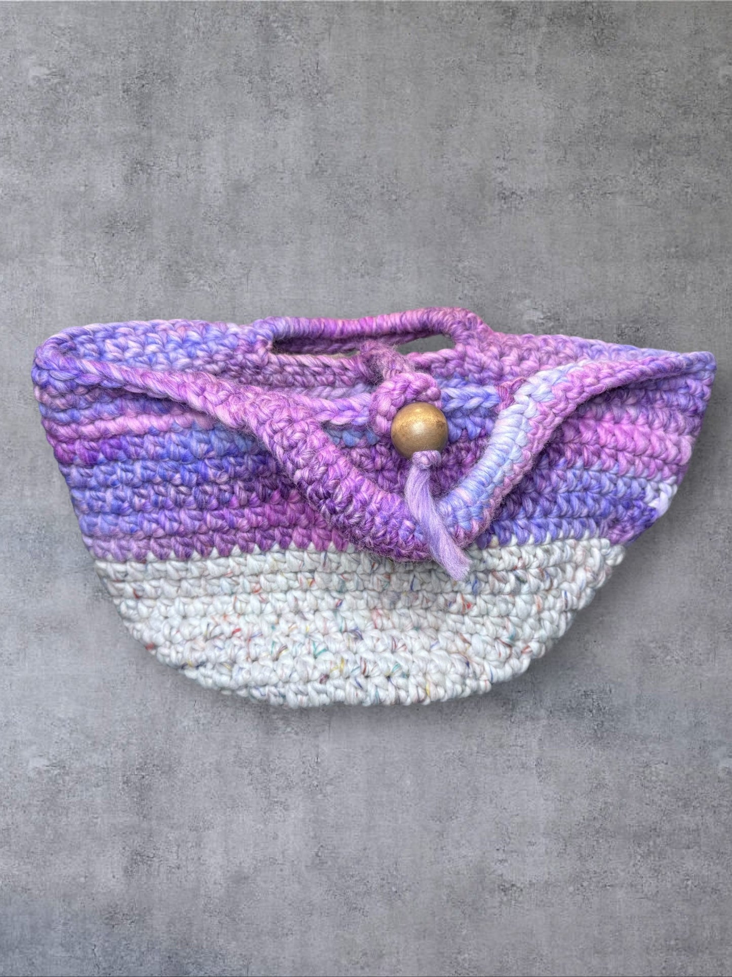 Two Tone Wool Handbag