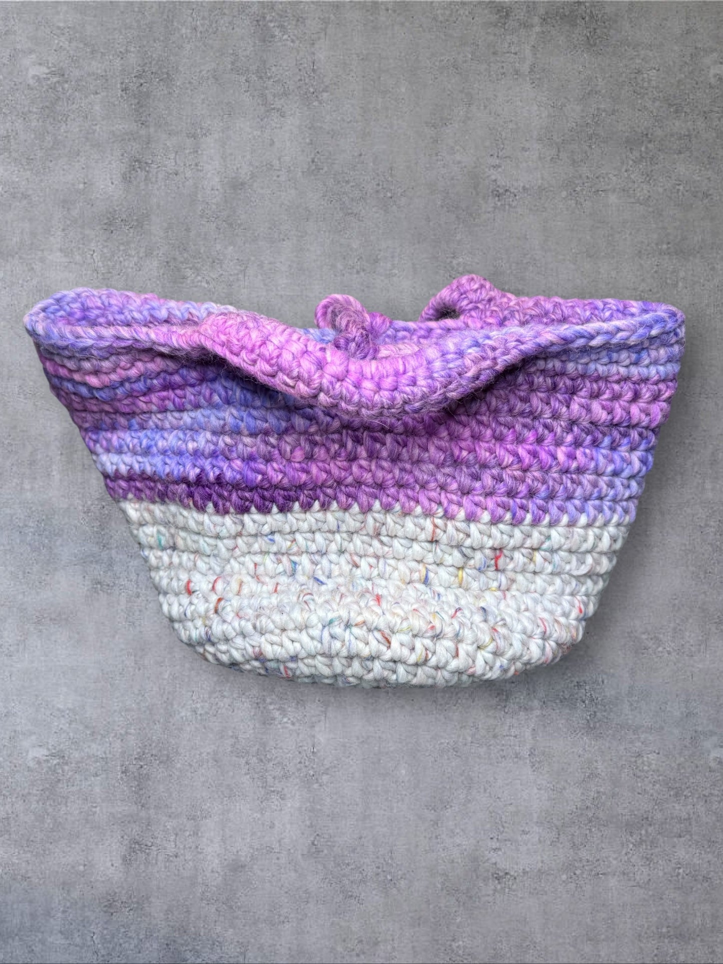 Two Tone Wool Handbag