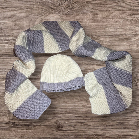 Wool Knit Scarf & Beanie Set