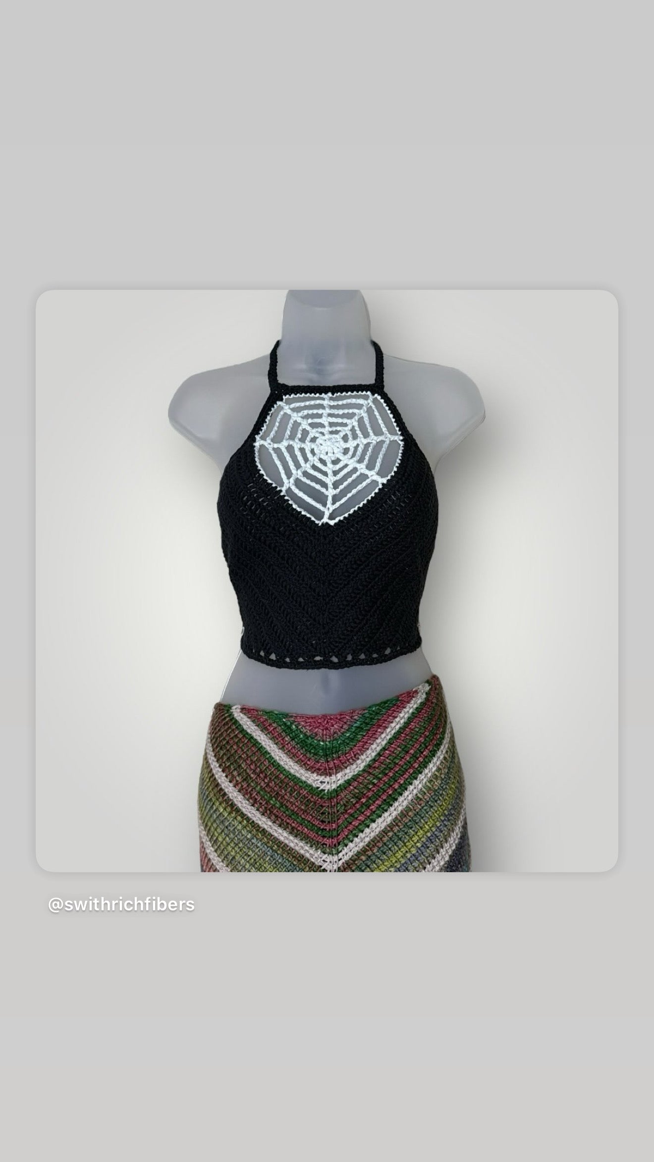 Spider Web Crop Top