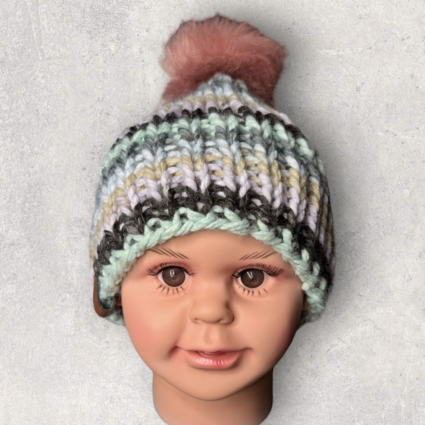 Faux Fur PomPom Beanie