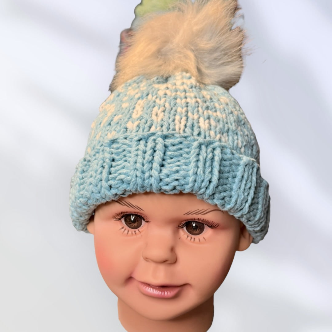 Snowflake Pom Beanie