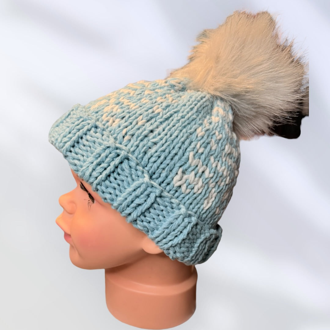 Snowflake Pom Beanie