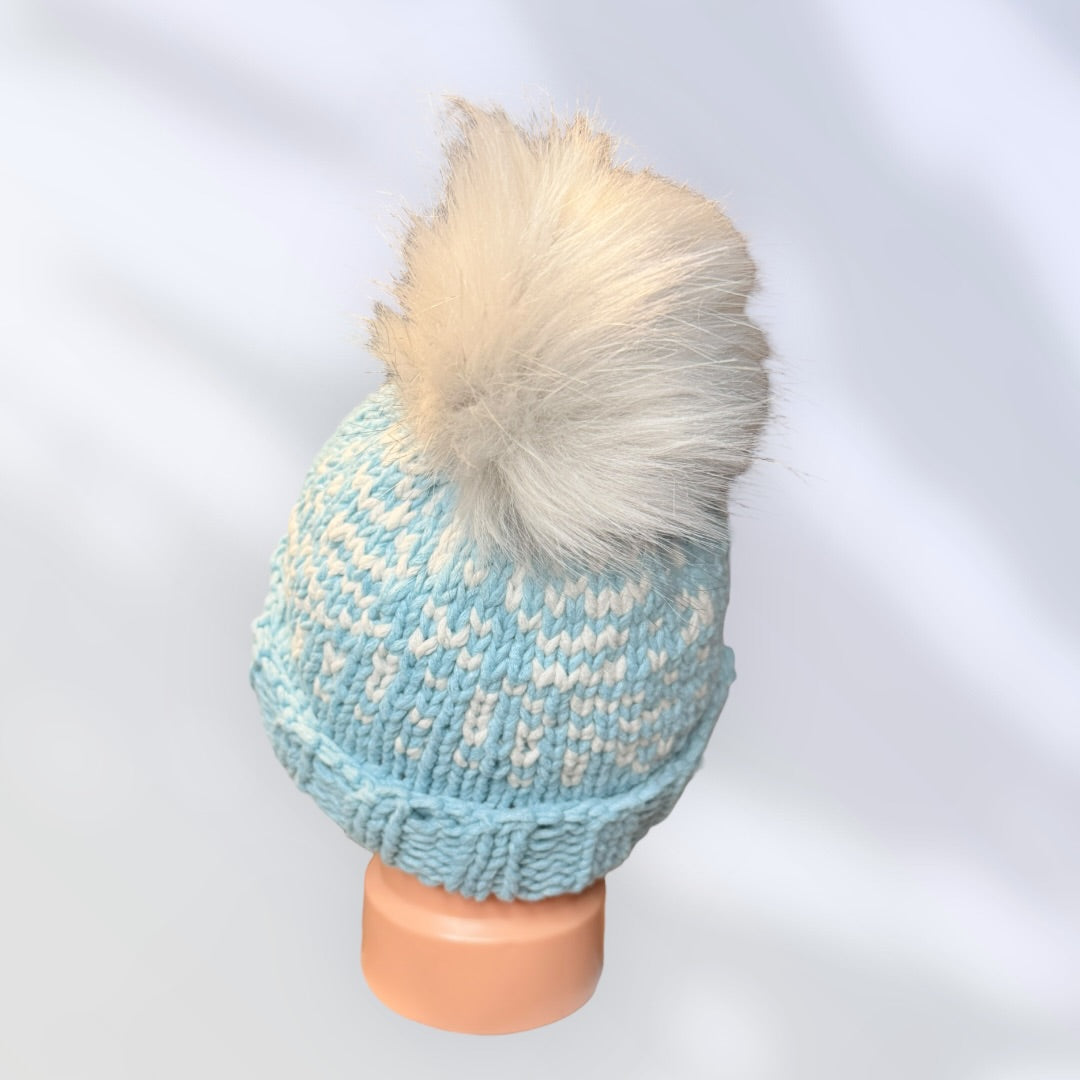 Snowflake Pom Beanie