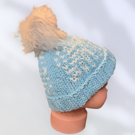 Snowflake Pom Beanie