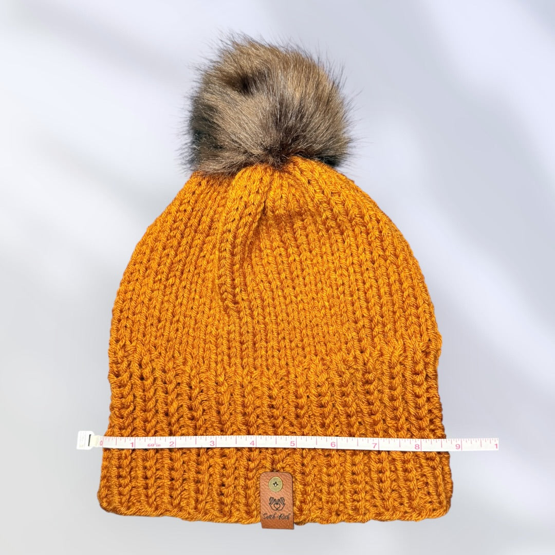 Pumpkin Pom Beanie