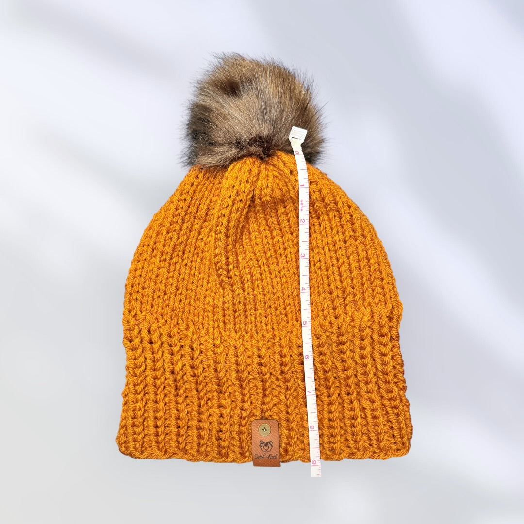 Pumpkin Pom Beanie