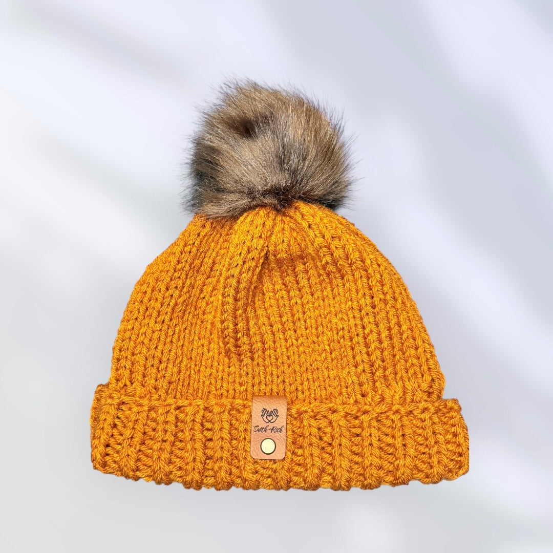 Pumpkin Pom Beanie