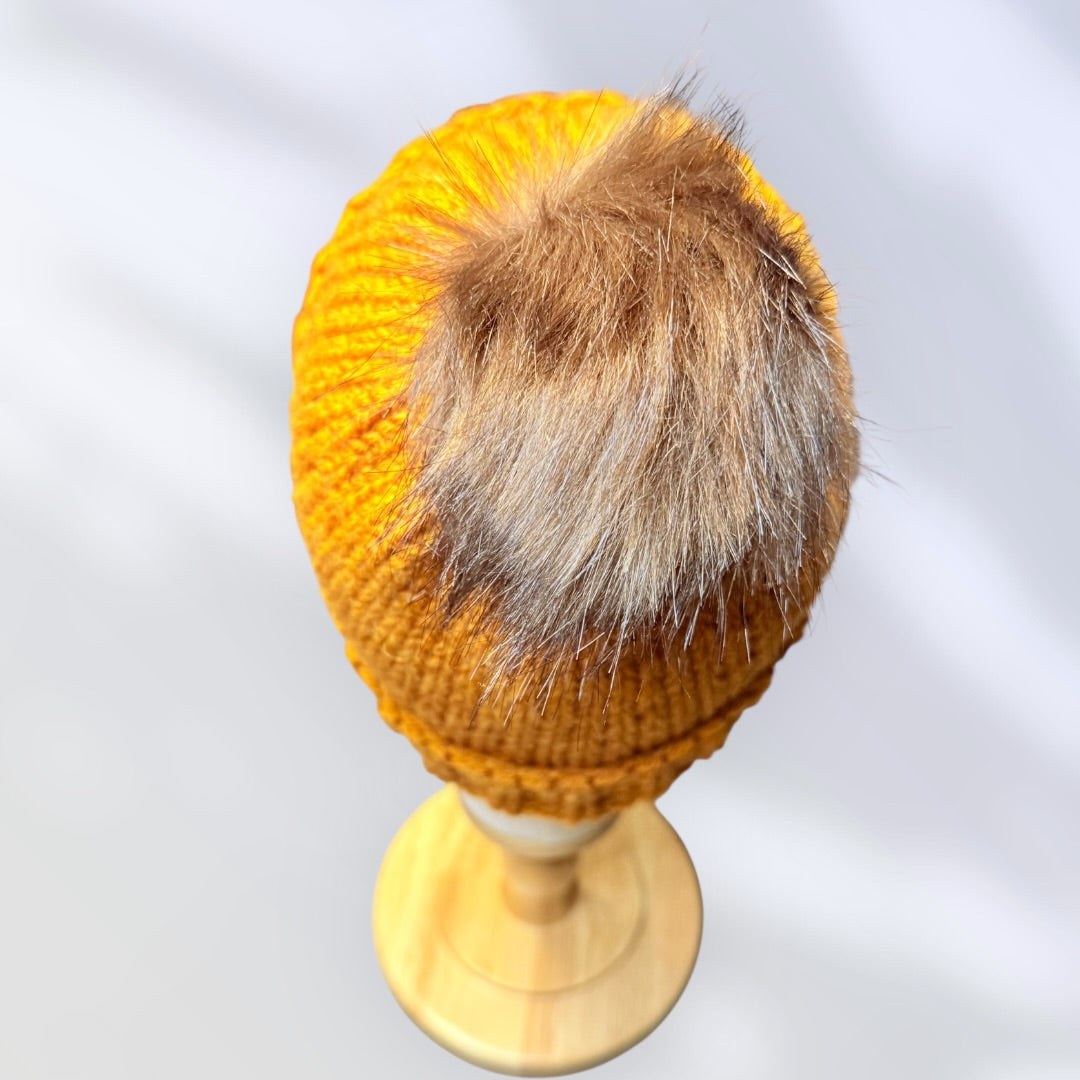 Pumpkin Pom Beanie