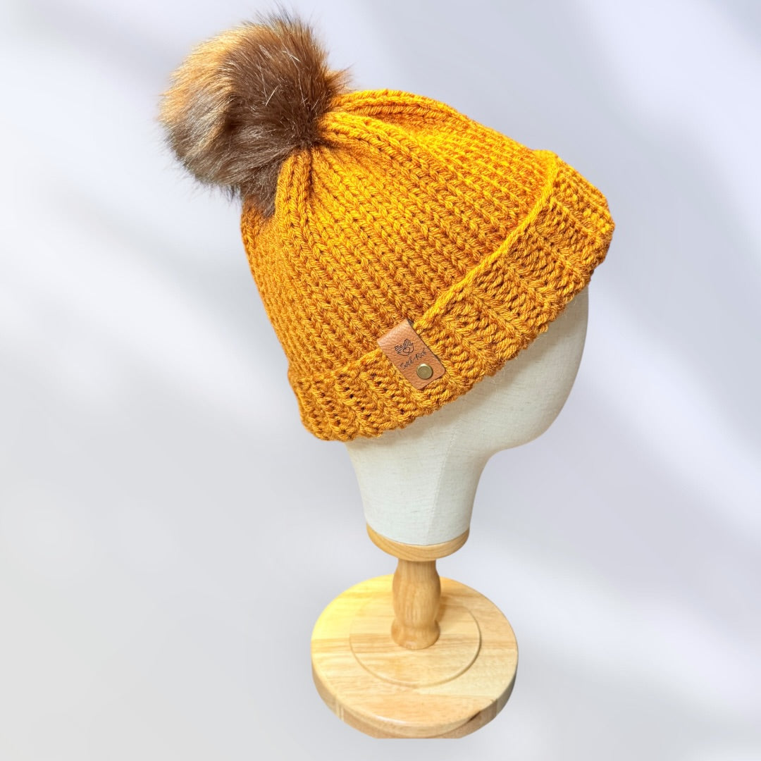 Pumpkin Pom Beanie